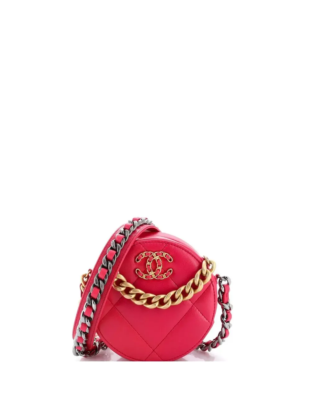 Chanel 19 Round Clutch With Chain #259049C25B